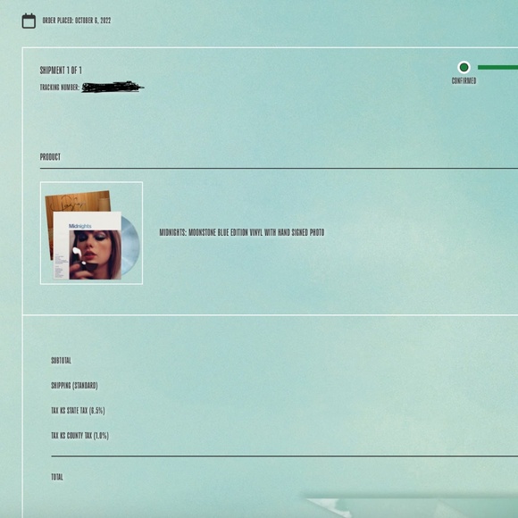 Taylor Swift Midnights Moonstone Signed Vinyl - Picture 4 of 9